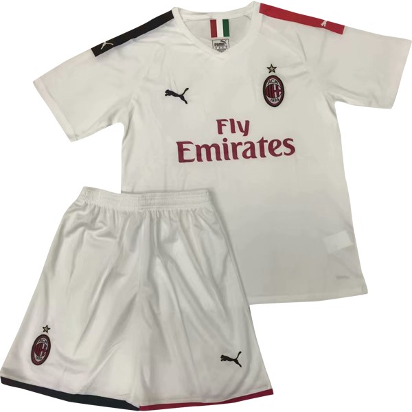 Camiseta Milan 2ª Niños 2019-2020 Blanco